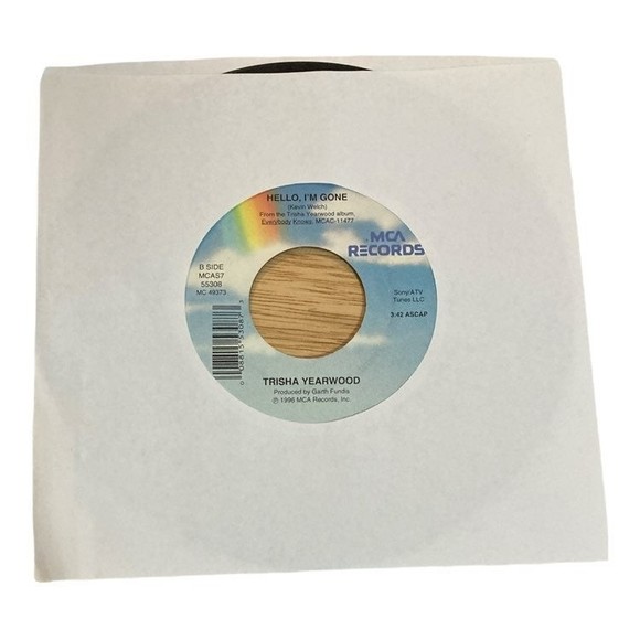 Trisha Yearwood 45 7" Vinyl Record Hello I'm Gone I need You 1996 MCA - Picture 4 of 4